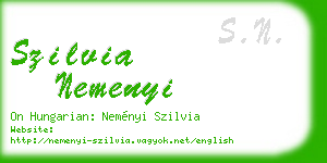 szilvia nemenyi business card